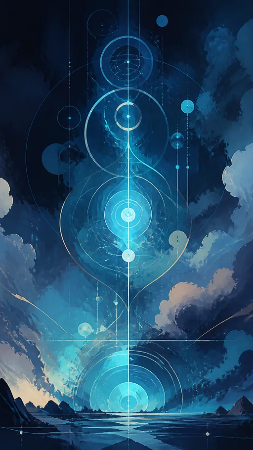 2D Graphic Information-art Composition — Technology wallpaper