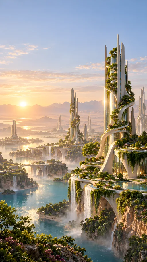 Solar Garden Towers — Technology wallpaper