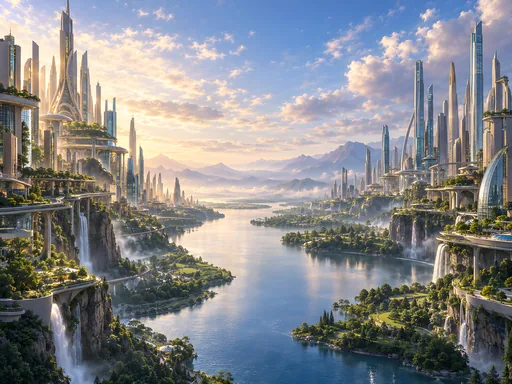 Megacity River Park — Technology wallpaper
