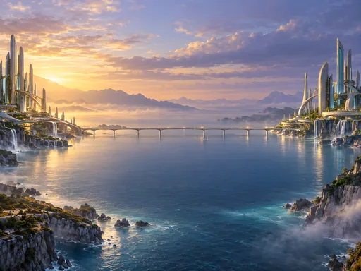 Illuminated Causeway — Technology wallpaper