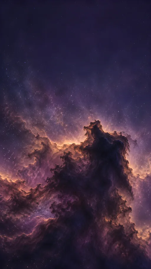 Dark Cloud in a Violet Starfield — Space wallpaper