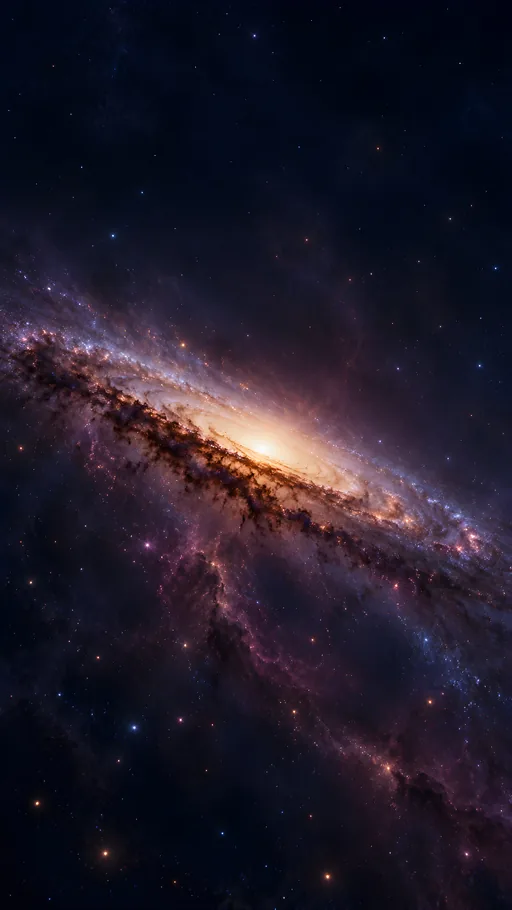 Edge-On Dusty Galaxy — Space wallpaper