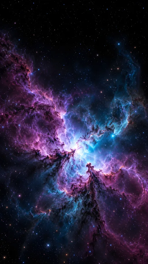 Violet and Cyan Nebula — Space wallpaper