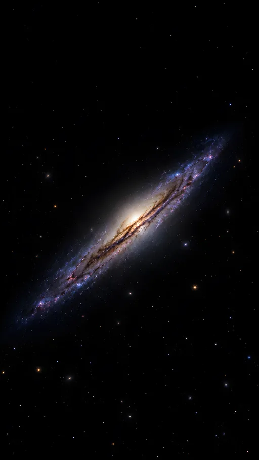 Edge-On Spiral Galaxy — Space wallpaper