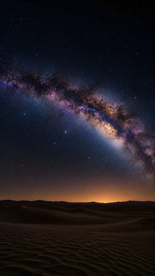 Milky Way Over the Desert — Space wallpaper