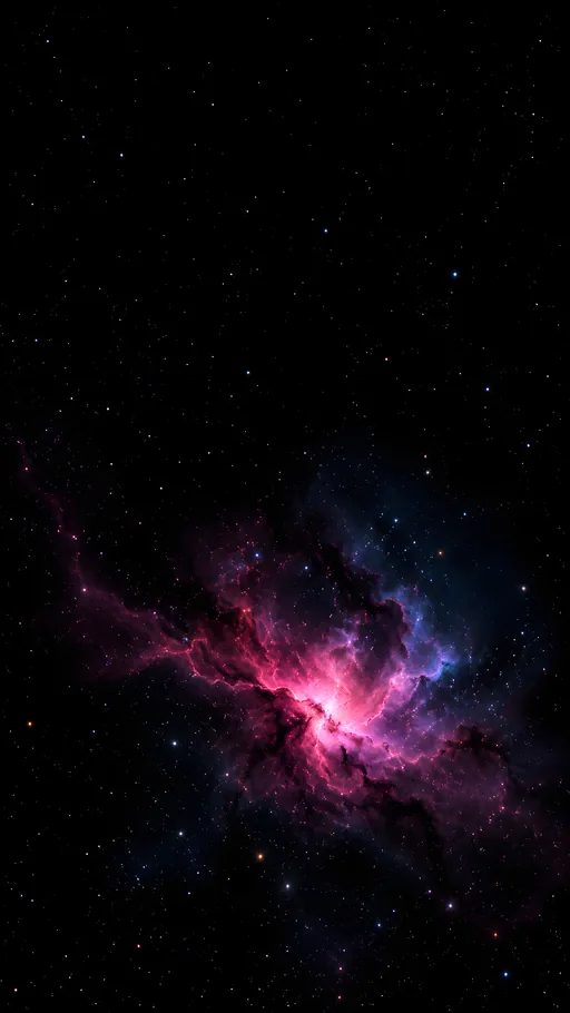 Minimal Magenta Nebula — Space wallpaper