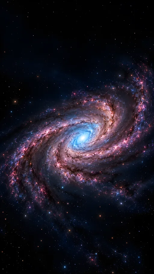 Sapphire Spiral Galaxy — Space wallpaper