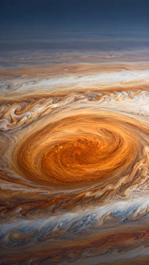 Amber Storm Oval — Space wallpaper