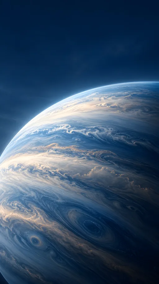 Icy Blue Gas Giant — Space wallpaper