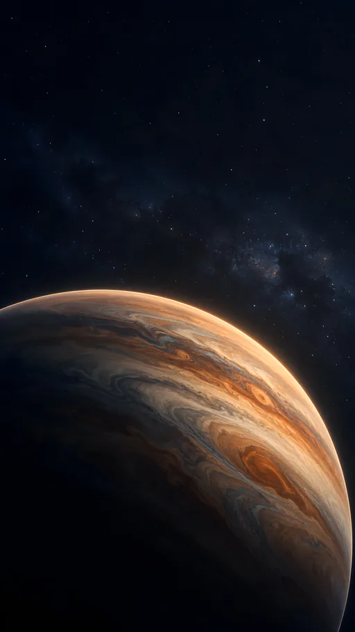 Gas Giant Crescent — Space wallpaper