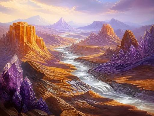 Broad Mineral Desert — Fantasy Galaxy Fold wallpaper