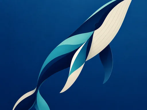 Whale Reduced To Graceful Navy Turquoise — Animals & Wildlife Galaxy Fold wallpaper