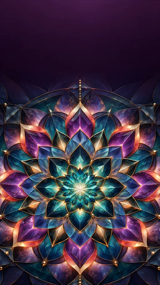 Jewel-Tone Kaleidoscope — Abstract wallpaper