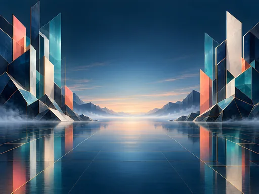 Geometric Clusters — Abstract wallpaper