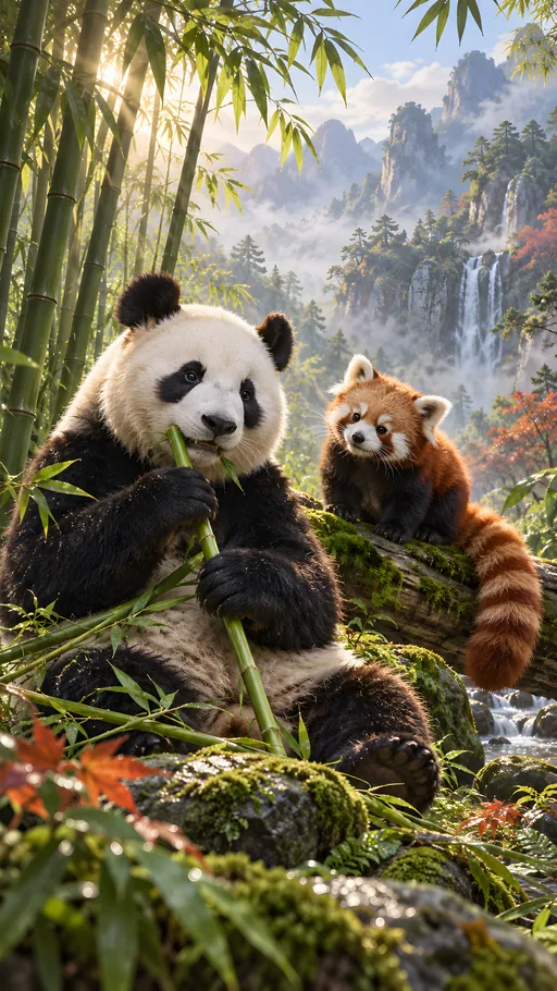 Giant Panda in a Bamboo Grove — Animals & Wildlife wallpaper
