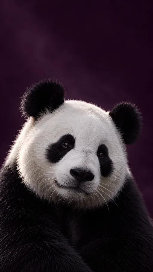 Monochrome Panda Portrait — Animals & Wildlife wallpaper
