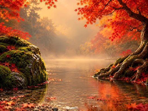 Moss Stone and Maple Root — Nature & Landscapes wallpaper