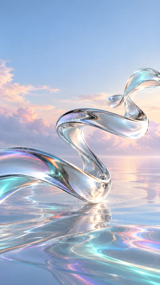 Liquid Chrome Ribbon — Abstract wallpaper