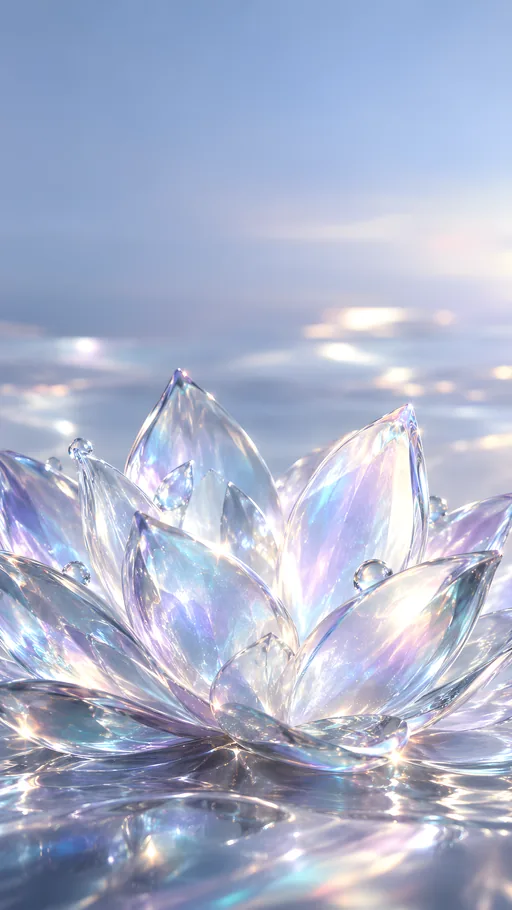Opal Crystal Petals — Abstract wallpaper