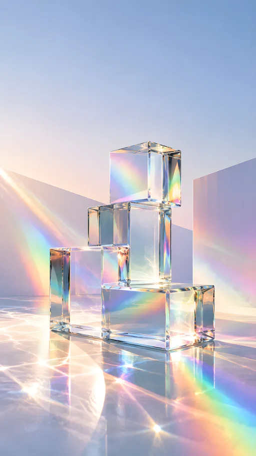 Rainbow Glass Blocks — Abstract wallpaper