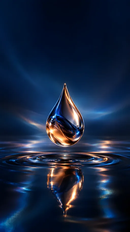 Molten Metal Droplet — Abstract wallpaper