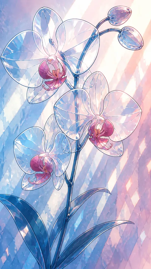 Tall Hand-drawn 2D Anime Interpretation — Flowers & Plants wallpaper