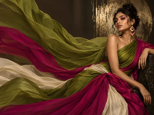 Wasabi and Magenta Drape — People & Portraits wallpaper
