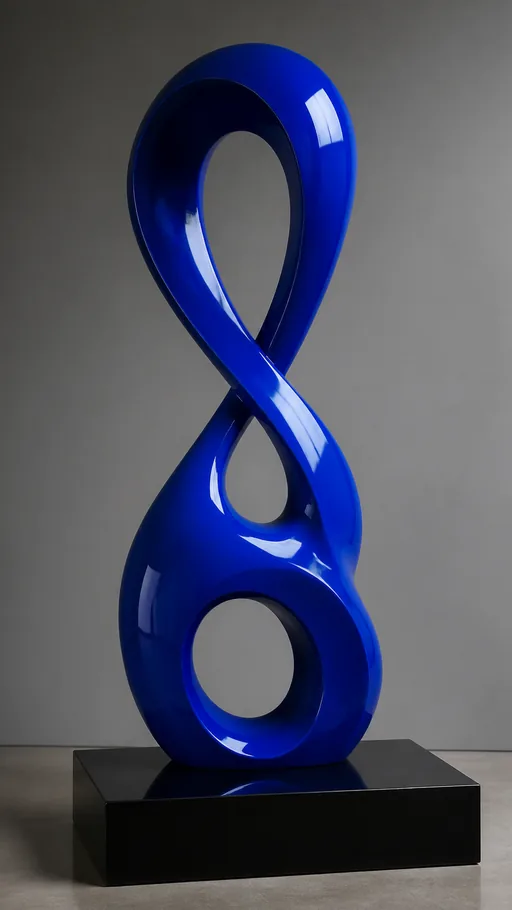 Tall Cobalt-blue Abstract Sculpture Built — Abstract wallpaper