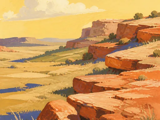 Imaginative Gouache Plateau — Art & Illustration Galaxy Fold wallpaper
