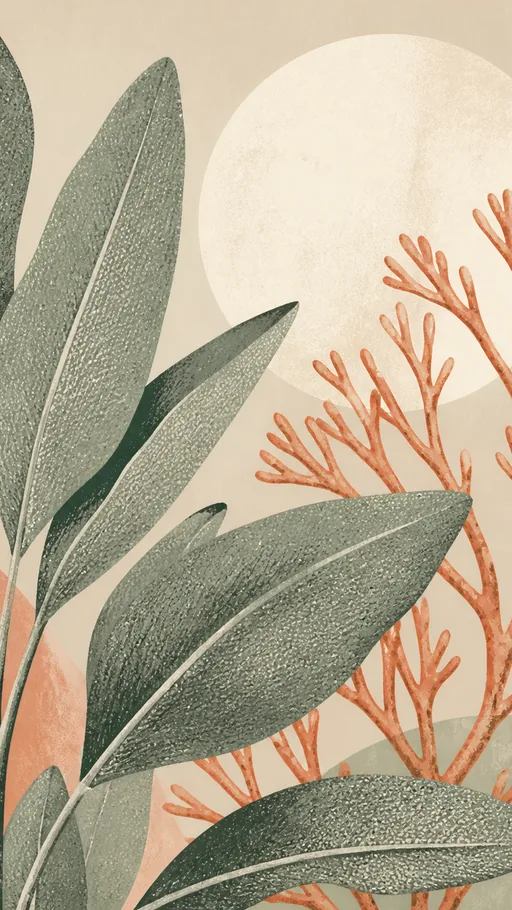 Graphic Botanical Arrangement — Nature & Landscapes wallpaper
