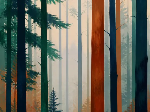 Graphic Forest — Nature & Landscapes Galaxy Fold wallpaper