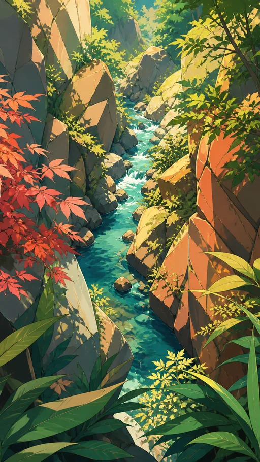 Tall Graphic Nature Composition — Nature & Landscapes wallpaper