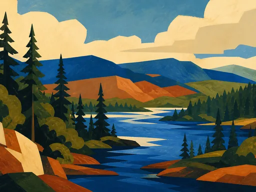 Broad Graphic Landscape — Nature & Landscapes Galaxy Fold wallpaper