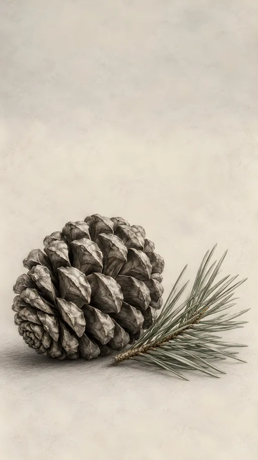 Pine Cone and Needle Sprig — Flowers & Plants wallpaper