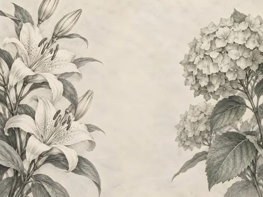 Two Graphite Specimens — Flowers & Plants wallpaper