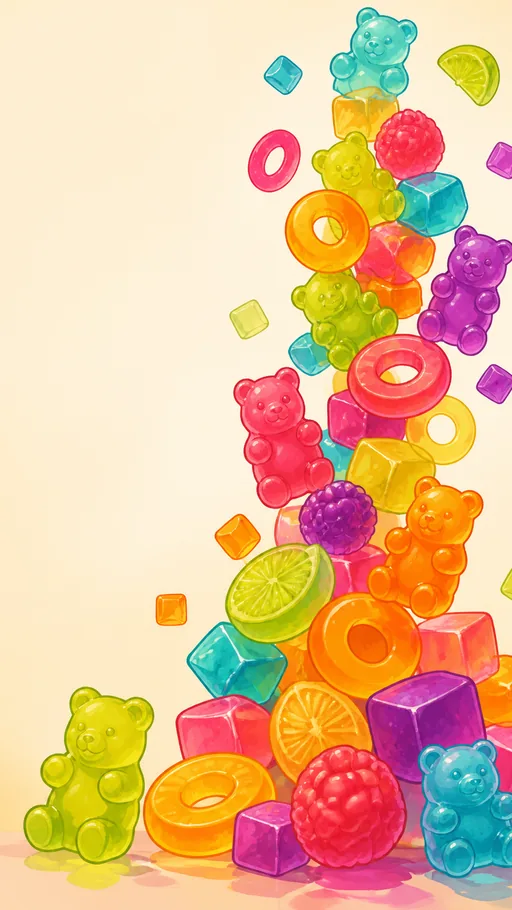 Tall 2D Illustrated Scene — Objects & Still Life wallpaper