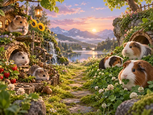 Hamster and Guinea Pig Gardens — Pets wallpaper