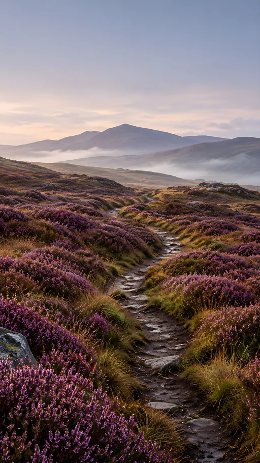 Peat Path Through the Heather — Nature & Landscapes wallpaper