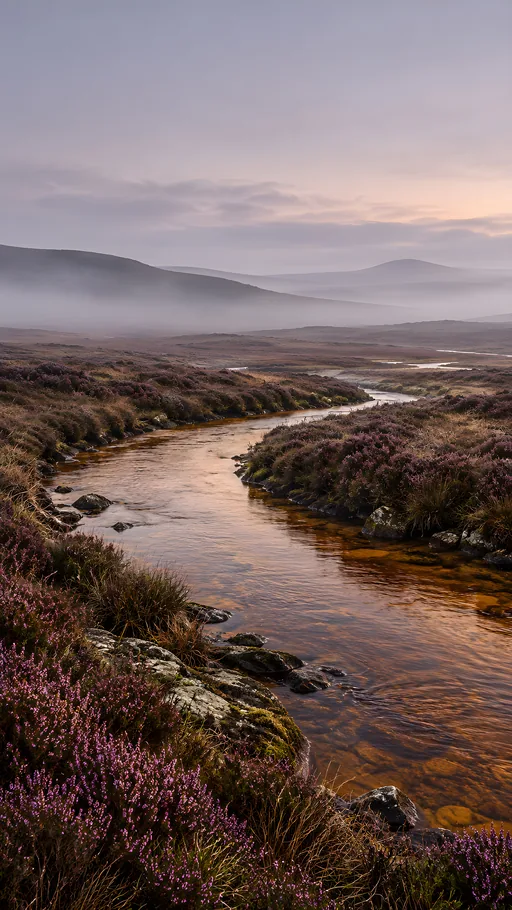 Amber Peat Stream — Nature & Landscapes wallpaper