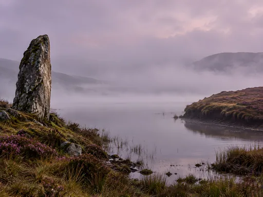 Standing Stone in the Fog — Nature & Landscapes wallpaper