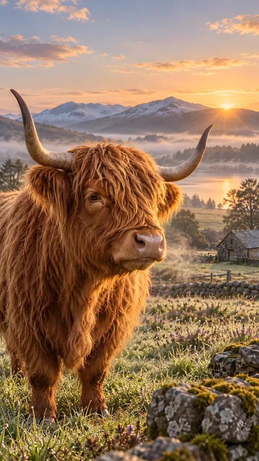 Cream Cow in a Spring Field — Animals & Wildlife wallpaper