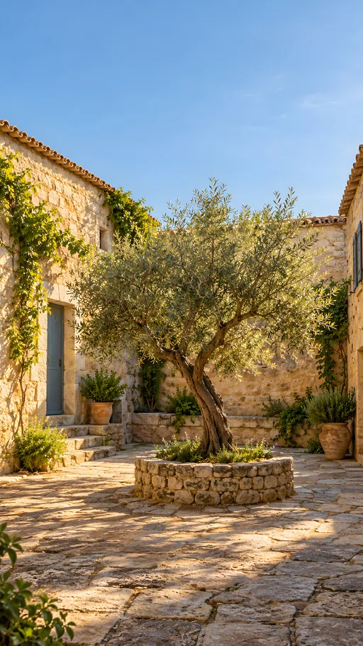 Courtyard with an Olive Tree — Cities & Architecture wallpaper