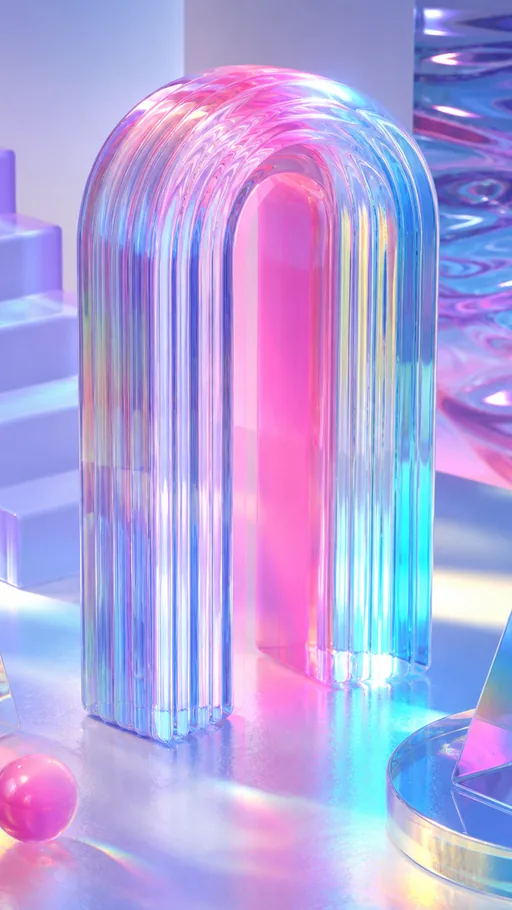 Iridescent Translucent Plastic Holographic Surfaces And — Technology wallpaper