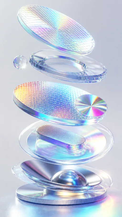 Iridescent Translucent Plastic Holographic Surfaces And — Technology wallpaper