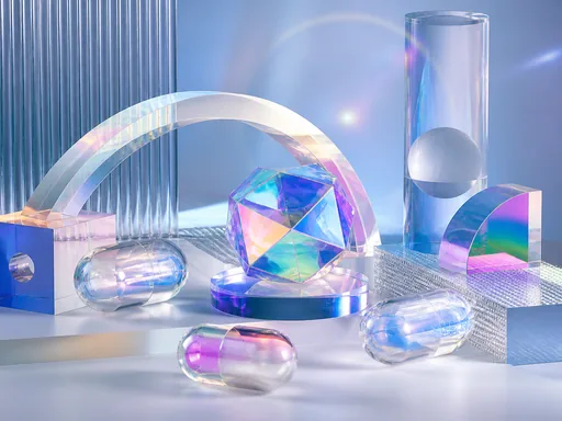 Iridescent Translucent Plastic Holographic Surfaces And — Technology wallpaper