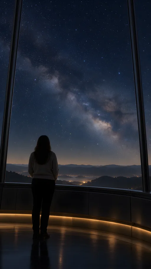 Observatory Window Stargazing — People & Portraits wallpaper