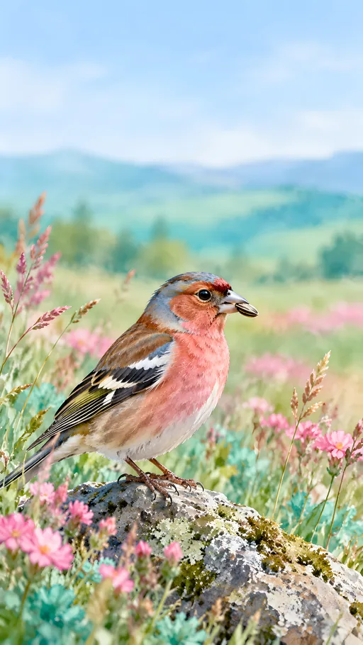Finch with a Seed — Animals & Wildlife wallpaper