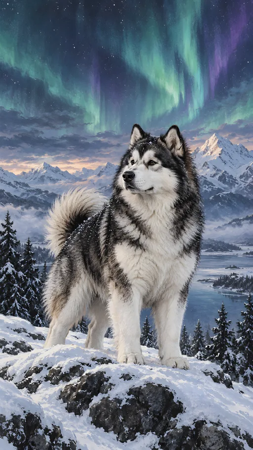 Charcoal Malamute Portrait — Pets wallpaper