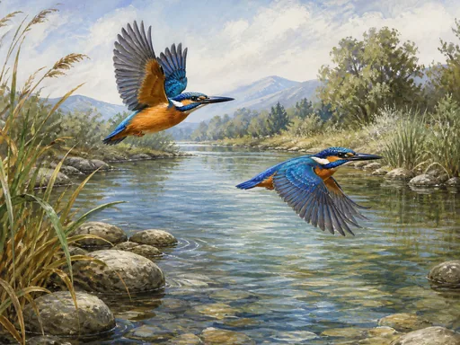 Broad River Landscape — Animals & Wildlife Galaxy Fold wallpaper