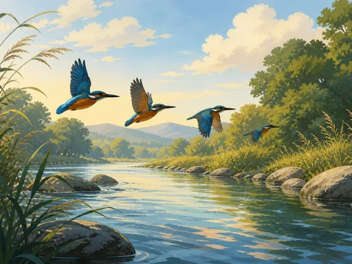 Wide Illustrated Animation Landscape — Animals & Wildlife Galaxy Fold wallpaper
